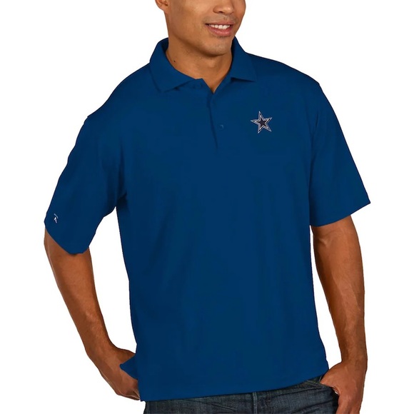 Antigua Other - Men's Antigua Royal Dallas Cowboys Pique Xtra-Lite Polo